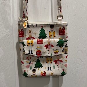 Festive Christmas White Crossbody Bag